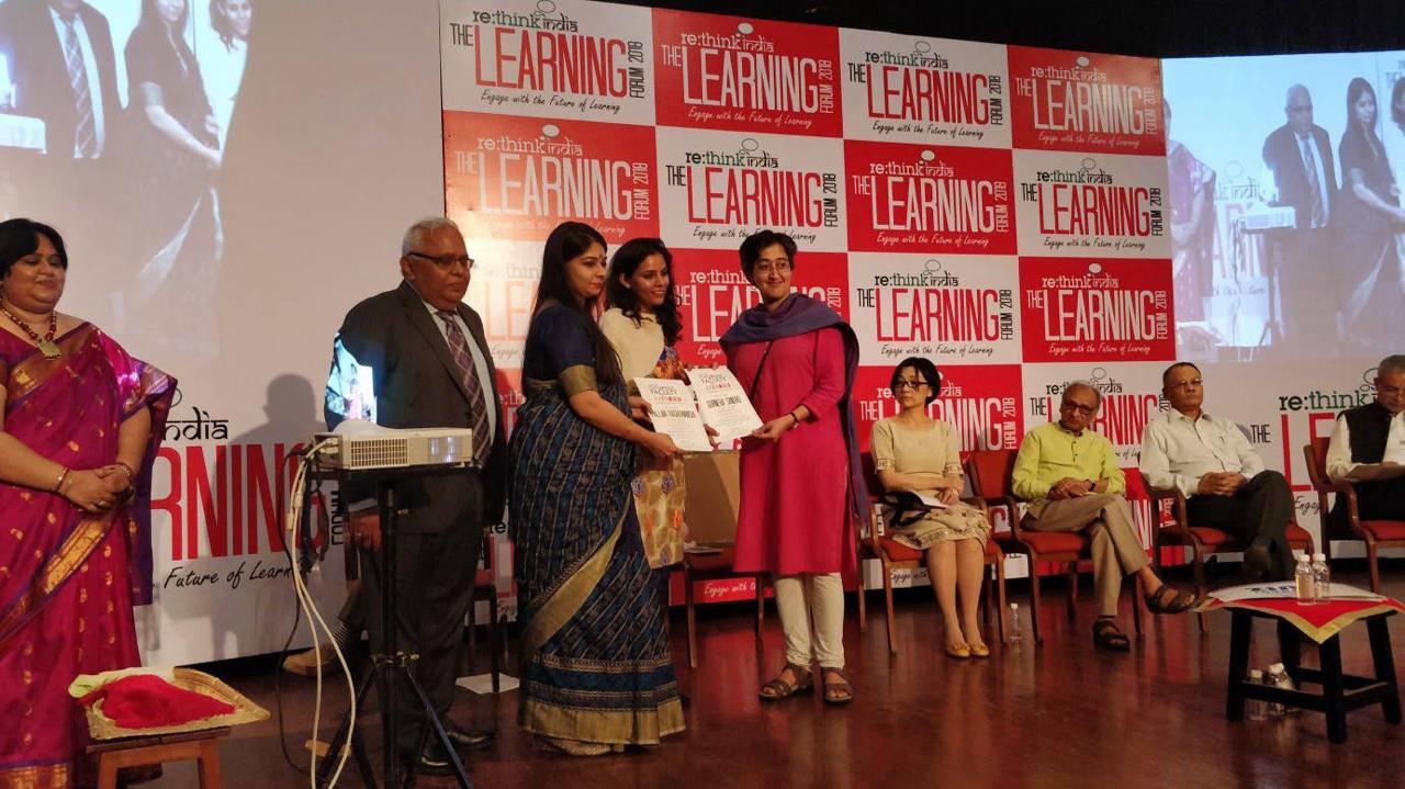 Pallavi Raghuwanshi honored at the Re:think India Learning Forum 2018